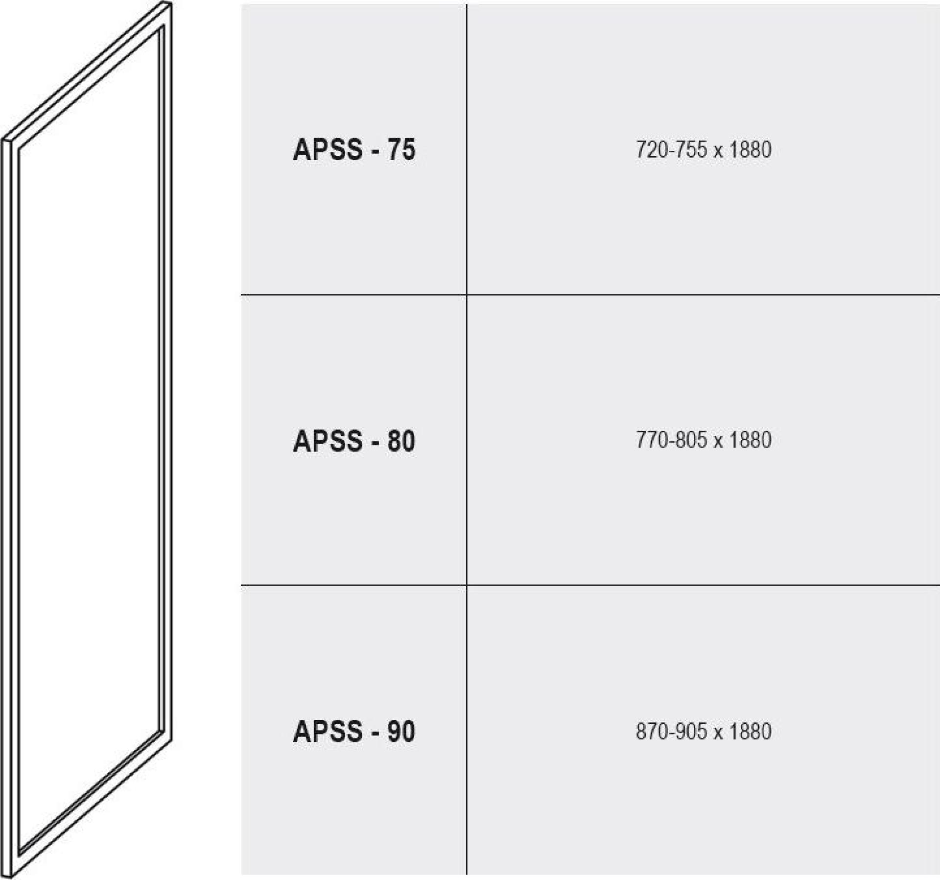 Душевая стенка Ravak Supernova APSS-90 белая + транспарент 94070102Z1sk