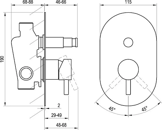 Смеситель для душа Ravak Espirit X070358 золото